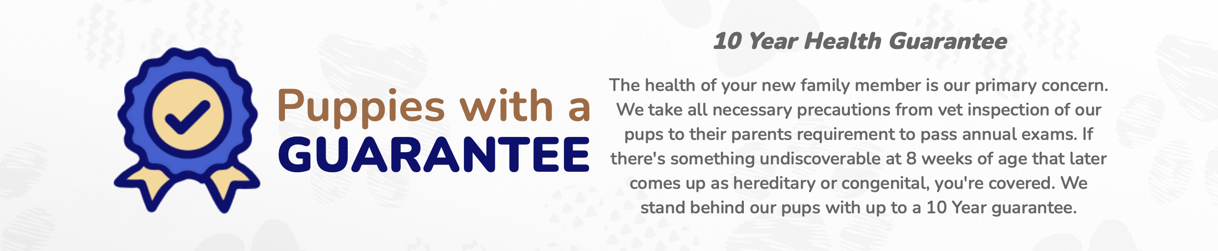 lone star pups 10-year health guarantee